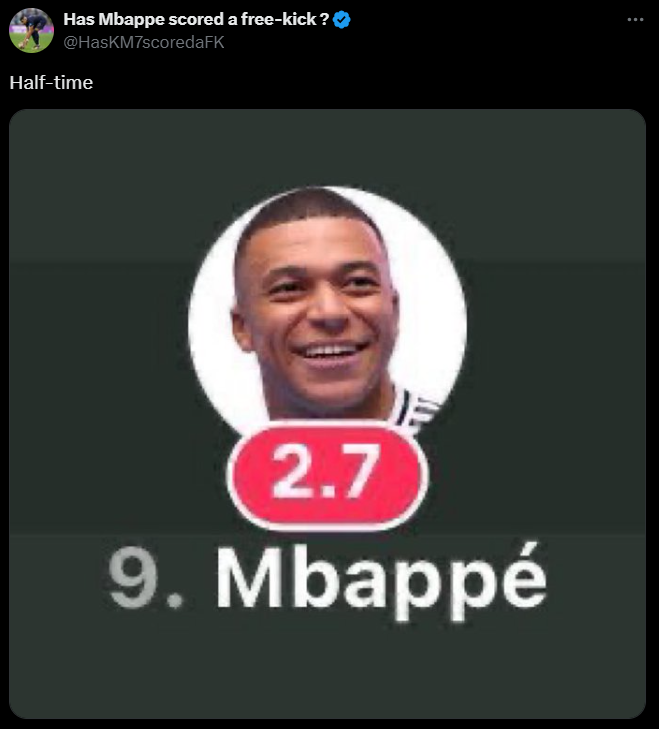 OCENA Kyliana Mbappe po pierwszej połowie meczu z Milanem XD